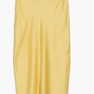 Renee C Side Slit Satin Maxi Skirt